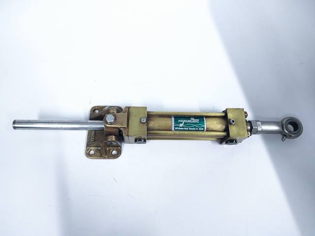 Hynautic hydraulic steering cylinder with mounting brackets and rod ends